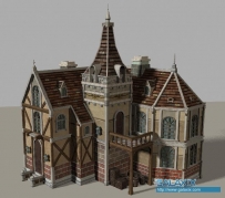 很棒的两个欧式建筑模型【中等精度MAYA】